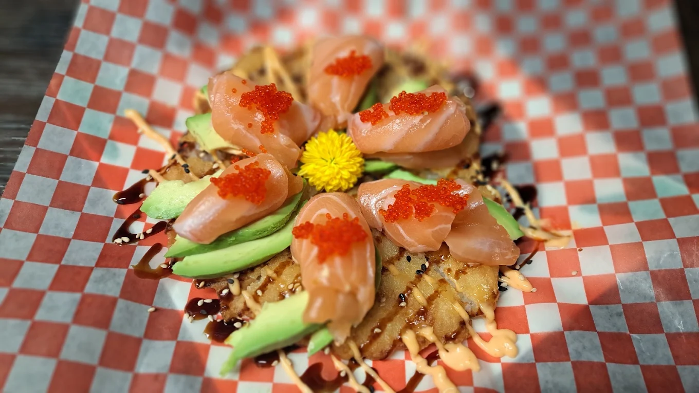 Sushi served at Dynamite Sushi
