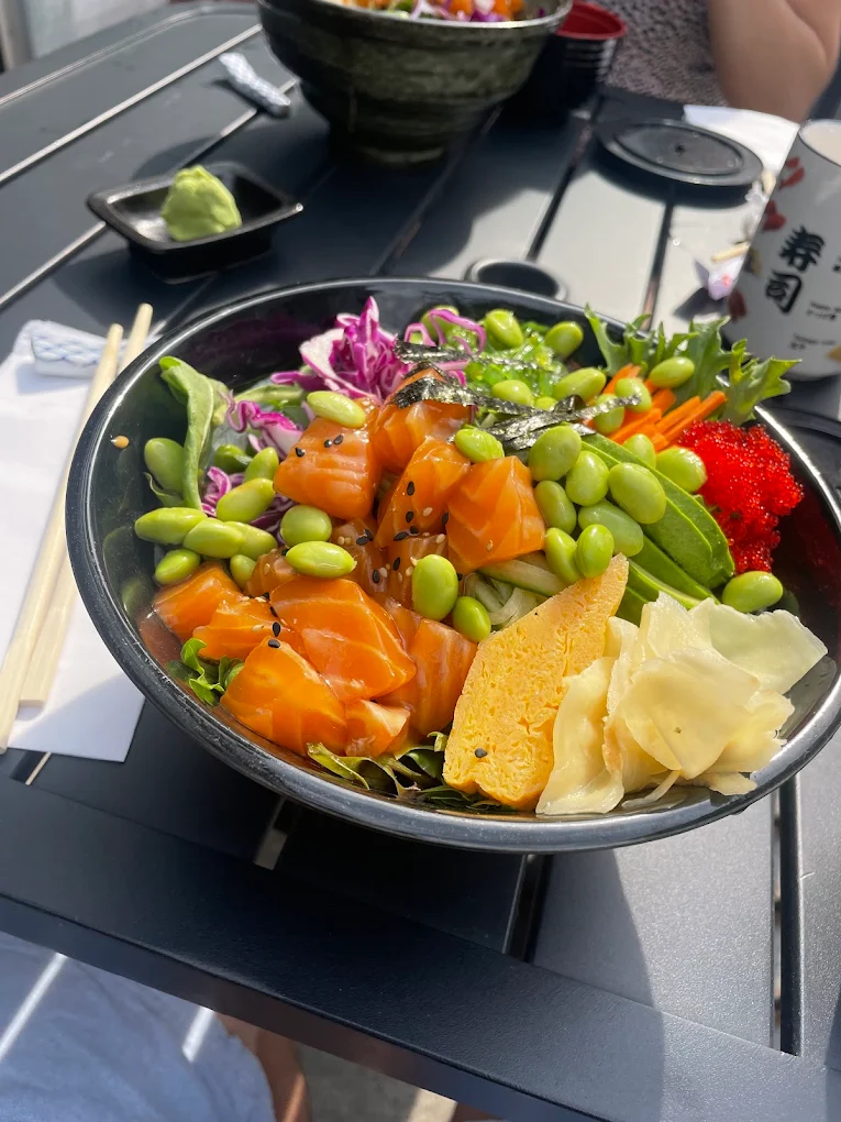 Fresh sushi bowl at Dynamite Sushi